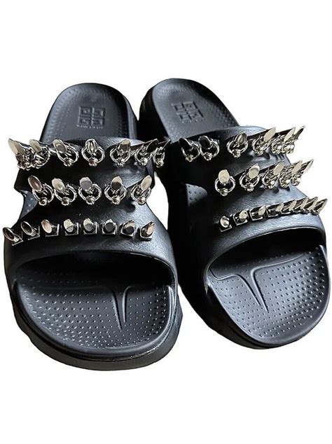 givenchy slides black white|givenchy marshmallow slide.